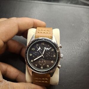 Shabazz Men's Black Watch - Brown Strap